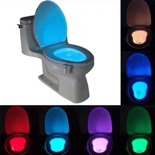 PIR Motion Sensor Toilet Night Light 8 Colors Waterproof Backlight For Toilet Bowl LED Luminaria Lamp WC Toilet Light bathroom