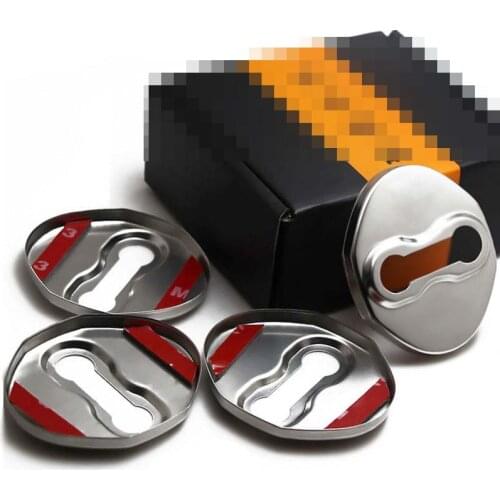 NEW 3D Stainless Steel Door Lock Buckle Protection Protective Cover trim 4pcs For Mitsubishi ASX RVR 2013 2015 car Accessories