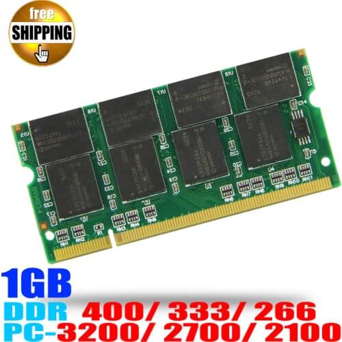 Laptop Memory Ram SO-DIMM DDR1 PC 3200 2700 2100 / DDR 400 333 266 MHz 1GB 200PINS For Notebook Computer Sodimm Memoria Rams
