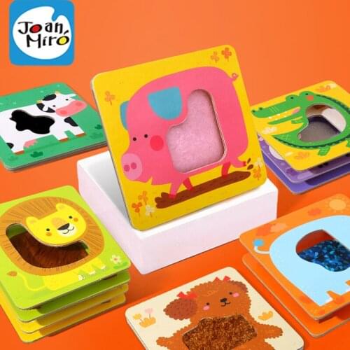 JoanMiro BABY 8 Touches Experience Puzzle Paper Over 2 Years Children Explore Cognitive Enlightenment Early Educational Toy Gift