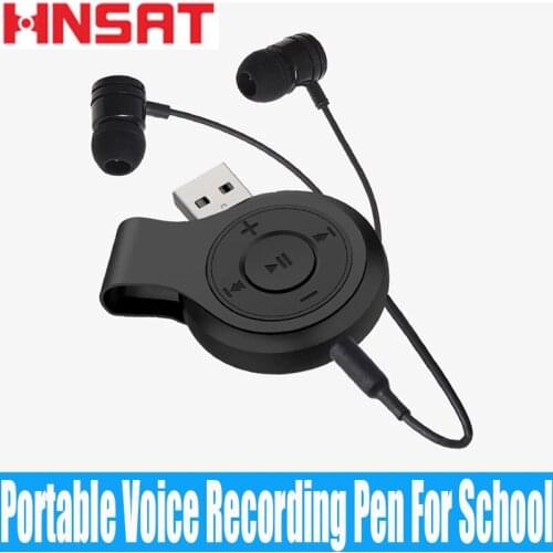 Portable 4/8/16/32GB MP3 Music Player Mini Back Clip 38 Hours Long Life Wearable Voice Recording Pen Dictaphone For School