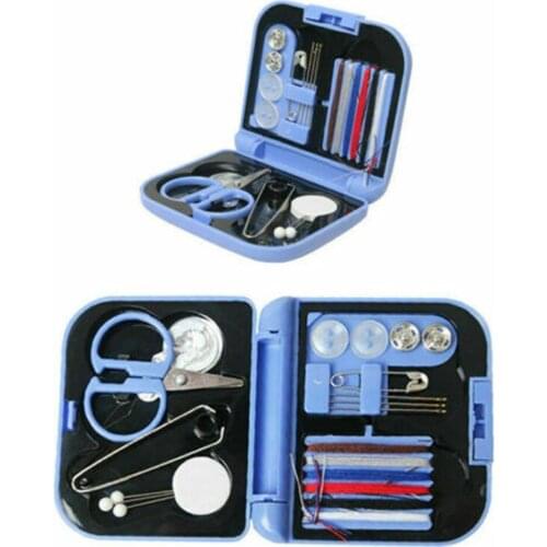 Portable Needlework Sewing Combination Set Travel Sewing Kit Thread Needles Mini Case Plastic Scissors Outdoor Hot Set
