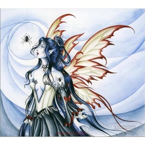 Counted Cross Stitch Kits Needlework Embroidery - Crafts 14 ct Aida DMC Color DIY Arts Handmade Home Decor - Spider Fantasy