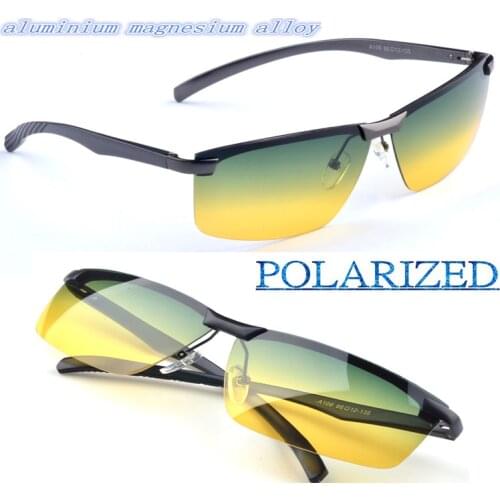 2017 alloy Anti Glare Anti high beam headlight day and night driver men women polarized sun glasses UV400 polarized sunglasses