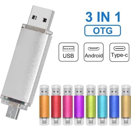 Custom Logo Colourful OTG USB Flash Drive Usb 2.0 Pen Drive for Android SmartPhone/PC 8GB 16GB 32GB 64GB 128MB Pendrive Gifts