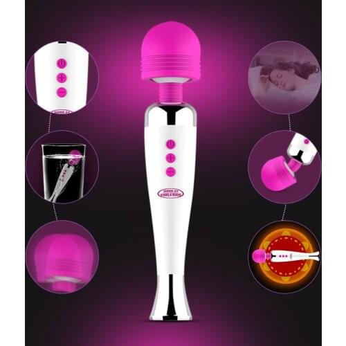 360 Degree Rotation 12 Speed AV Stick Vibrators for Women Magic Wand Body Massager Clitoral G spot Vibrator Adult sex products