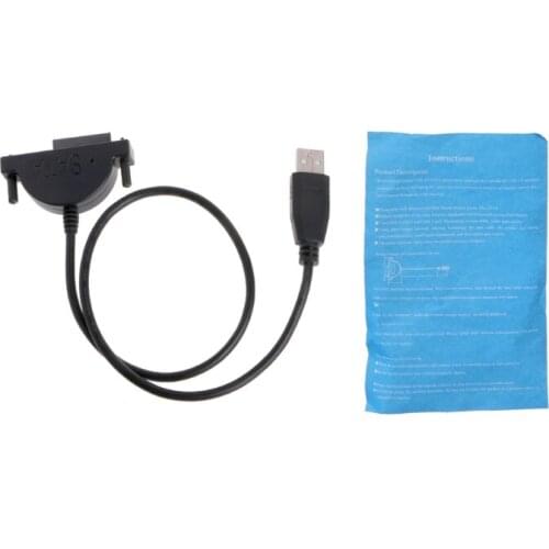External USB To SATA 13Pin(7+6) Laptop DVD CD ROM Optical Drive Adapter Cable