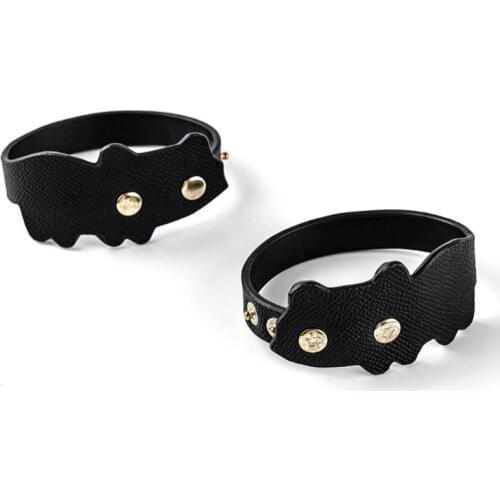 High Quality Adult Product Genuine Leather Cute Cat AnkleCuffs SM Handcuffs Couples Sex Toy
