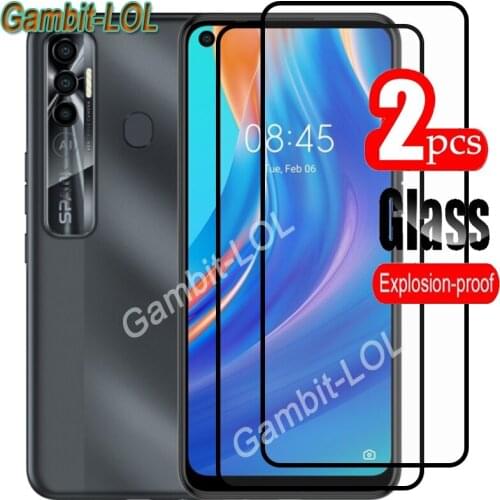 9H Tempered Glass For Tecno Spark 7 Pro 6.6" Full Coverage Screen Protector Protective Film ON Spark7Pro Spark7 7Pro