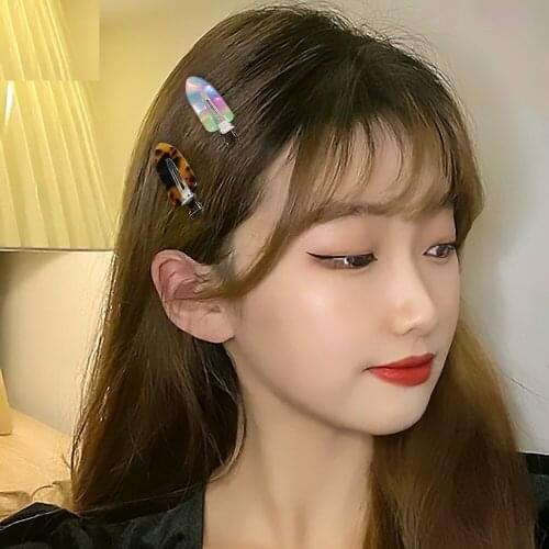 Women Japan Acetate Hair Accessories Geometric Leopard Hairpin Hair Clips Vintage BB Clips Barrettes Fashion Headwear