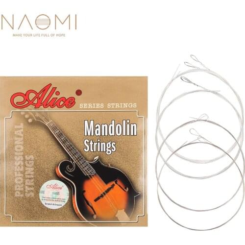 Naomi 1 SET Alice AM03 Mandolin Strings Plated Steel & Coated Copper Wound Strings Guitar Family Instruments