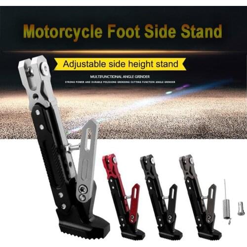 1PC Adjustable Kickstand Foot Side Stand CNC Aluminum Alloy for Motorcycle Universal
