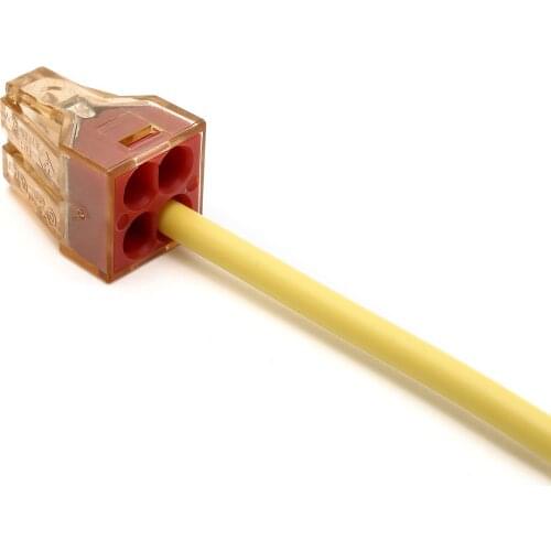 10PCS Push in Wire wiring Connector For Junction Boxes 4pin conductor terminal block PCT-604/773-604