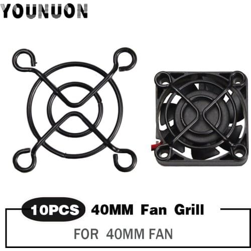 10Pcs YOUNUON 40MM Black Metal Steel Fan Protector Finger Guard Grill Net 40X40MM 4CM Fan Grills