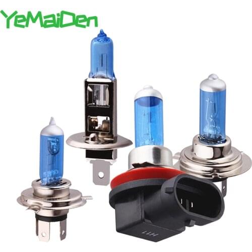 1x Car Halogen headlight Fog Bulb H1 H4 H7 H8 H11 Lamps 12V 55W 5000K Suer bright White Motorcycle/auto Halogen Light