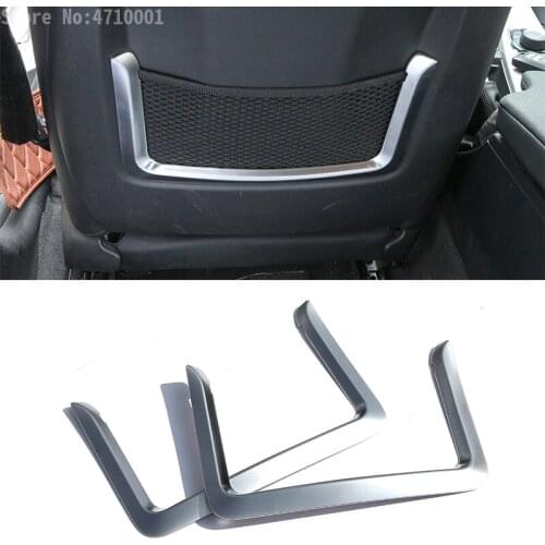 ABS Chrome Rear Row Seat Back Net Decoration Frame Trim Car Accessories 2pcs For BMW 3 4 Series GT f30 f34 2013-2017