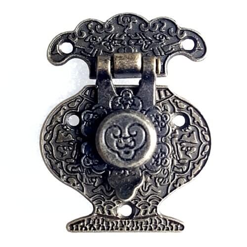 20pcs 41*51mm Antique Latches Clasp Vase Buckle Accessories for Classical Wine Gifts Jewellery Wooden Box Drawer Door Decoration