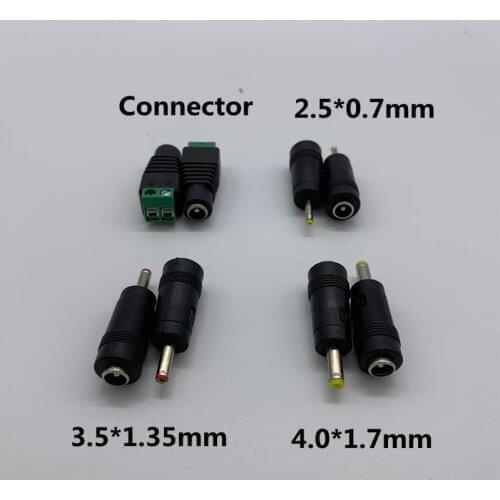 1pcs DC 5.5 mm * 2.1 mm to 2.5 * 0.7 3.5 * 1.35 4.0 *1.7 mm DC Barrel Jack Power Cable Connector