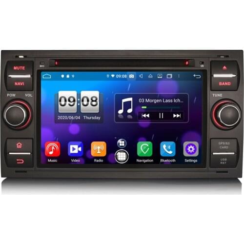 7" Android 10.0 OS Car DVD Multimedia GPS Radio System Player for Ford Fiesta 2005-2008 & Galaxy 2005-2007 & S-Max 2006-2008