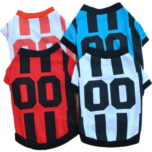 Dog Accessories Cheap Dog Sports Jersey Football Dog Clothes Katten Kleding Pet Supplies T Shirt For Puppy Pets Teddy Poodle E