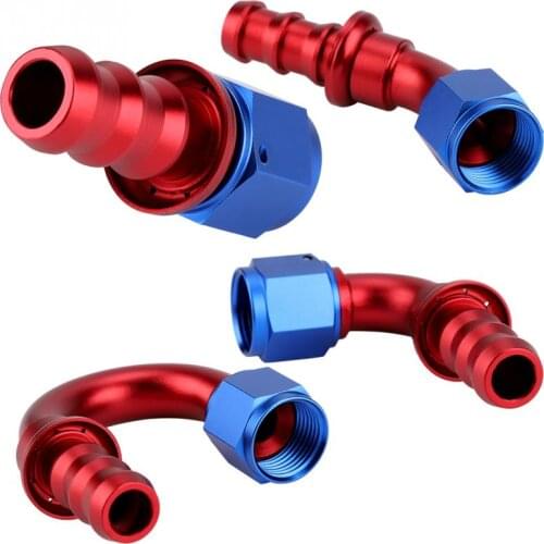 AN10 Straight 0 45 90 180 Degree Push On Twist Lock Oil Gas Fuel Line Hose End Male Fitting Oil Hose End Fitting