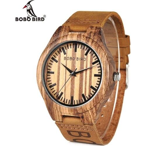 BOBO BIRD V-O30 Original Brand Unique Wood Watch Mens Casual Dress Design Quartz Wrist Watches relogio masculino curren