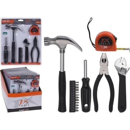 Tool Case 17 Pieces, hammer, pliers, screwdriver meter interchangeable screwdriver heads Чемодан для инструментов 17 предметов