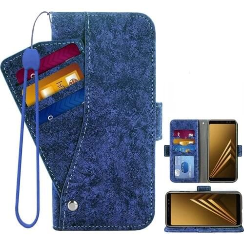 Phone Case for Samsung Galaxy A8 2018 Wallet Case Card Holder Stand Kickstand Cell Accessories Leather Glaxay A 8 2018 8A A530W