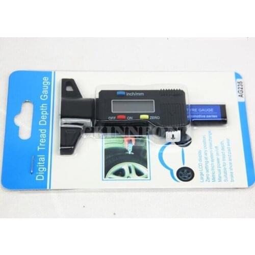 DHL 50pcs practical Digital Tread Depth Gauge 0-25mm/0.01 LCD Display Tyre Tread Shoe 0-1" Caliper Micrometer