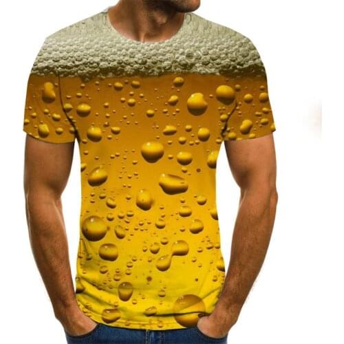 Beer 3D Print T Shirt Its Time Letter Women Men Funny Novelty T-shirt Short Sleeve Tops Unisex Outfit Clothing