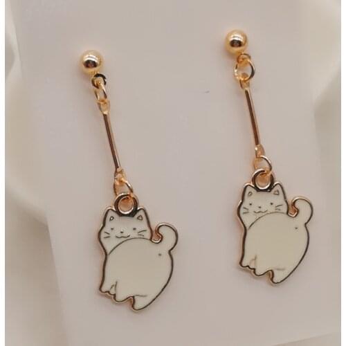 Hot sale animal earrings cute cat earrings women jewelry