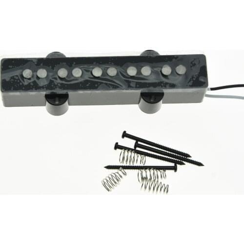 KAISH 5 String Jazz Bass Alnico 5 NECK Pickup Vintage Sound J Bass Pickups Black