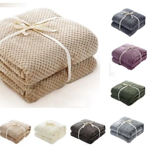 Check Flannel Throw Good Quality Home Textile Plaid Air Room Autumn/Winter Use Warm Soft Bedsheet42