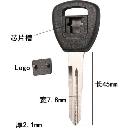 Transponder key Ignition chip Key Shell with ID13 T5 chip For HONDA Accord Civic Insight Odyssey Prelude S2000