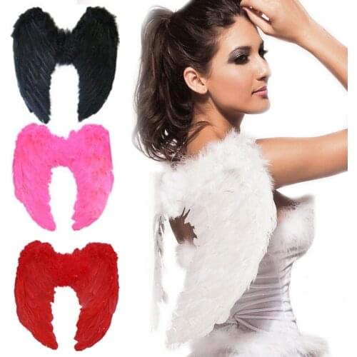 Feather Fairy Angel Wings Adult 4 Color Costume Supplies Photo Props Beautiful Pretty Wing Dress Up Outfit Girls Fancy Fashion