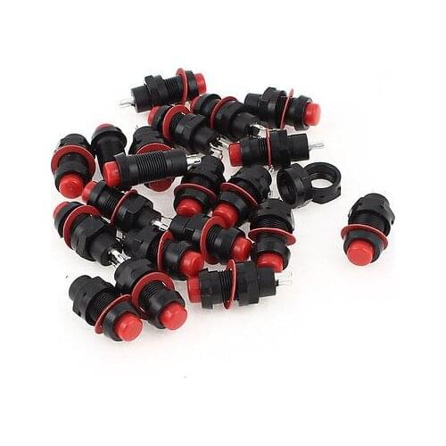 20 x DS-213 Self-Reset Momentary SPST Red Push Button Switch AC 125V 2A