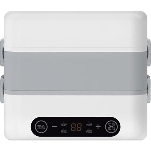 Electric Heating Lunch Box 1/2 Layer Food Storage Container Portable Electric Rice Cooker Food Warmer For Travel Office