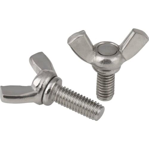M3 M4 M5 M6 M8 M10 Hand Tighten Screws Butterfly Bolt Wing Thumb Screw Claw A2-70 Stainless Steel