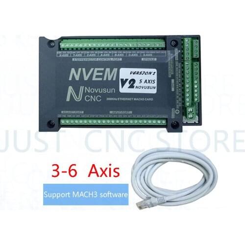 Mach3 NVEMV2.1 Motion Control Card 200kHz CNC Kit Engraving Machine Motor Controller 3 4 5 6 Shaft and electronic handwheel