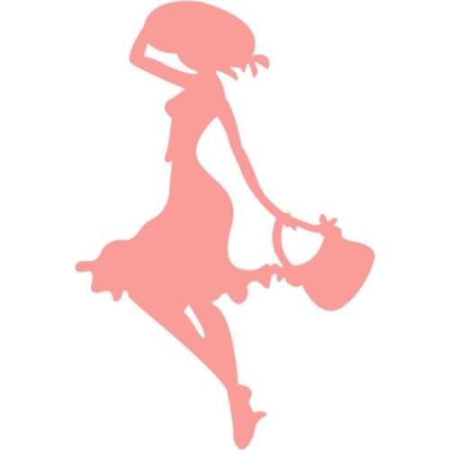 Metal Shopping girl paper die cutting dies for Scrapbooking/DIY Easter wedding Halloween Easter card