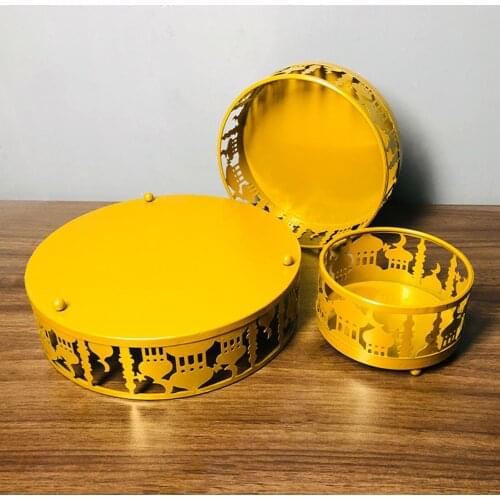 Muslim Eid Mubarak Dessert Pastry Serving Tray Ramadan Decor Ornament