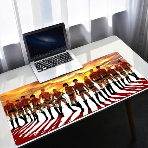 Attack On Titan Gamer Desk Table Protector Gaming Laptops Mausepad Anime Rug Pc Accessories Gaming Mat for Pc Keyboard Mouse Pad