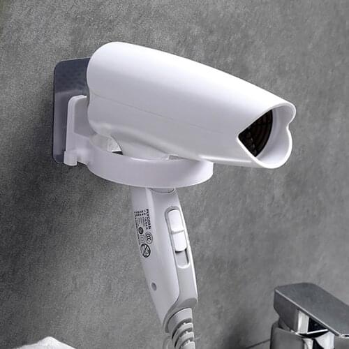 High Quality Wall-mounted Hair Dryer Holder ABS Bathroom Shelf Storage Hairdryer Holder Rack Organizer For Hairdryer Dropship