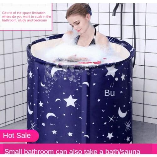 New Inflatable Folding Bath Bucket Household Bathtub Steamed Bath Bucket Adult Children Bathtub