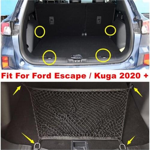 Rear Tail Trunk Box Luggage Storage Cargo Organiser Elastic Mesh Multifunction Net Cover Kit For Ford Escape / Kuga 2020 2021