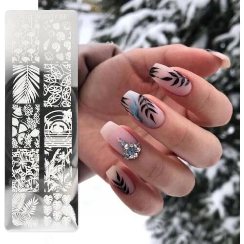 Nail Stamping Plates Summer Animal Love Heart Nail Stamp Stainless Steel Stamping Plate Nail Stamping Plates Decor DIY Set Tool