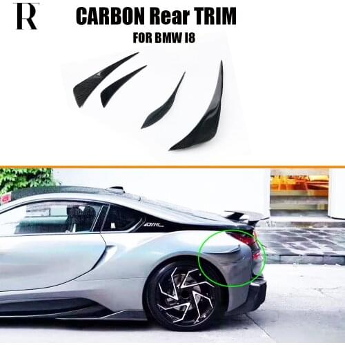 Carbon Fiber Rear Bumper Fins Canards Spoiler for BMW I8 2014UP 4pcs/set