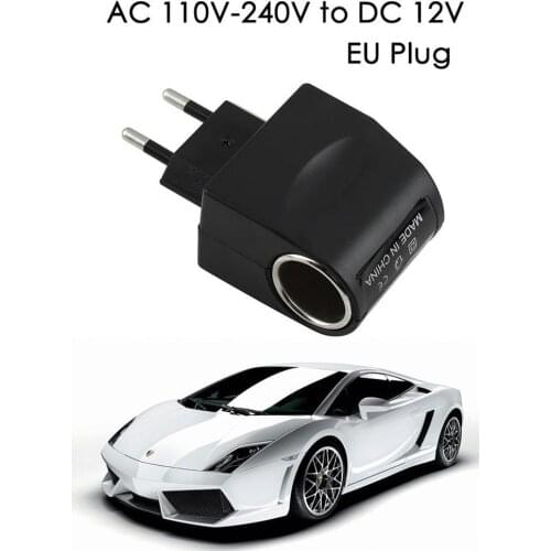Durable Car Charger Car Remote Charger USB Transfer Interface Multi-Function Conversion Plug Car Cigarette Lighter EU Plug