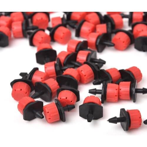 100pcs Adjustable Dripper 0-70l/H for Irrigation Sprinklers Watering Garden Watering Tools