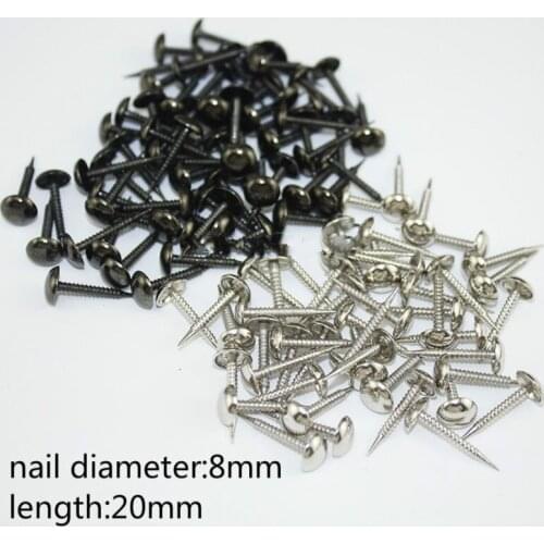 Silver Thread Upholstery Nails, Retro Wooden Case Jewelry Box Decorative Drawing Nails,Furniture Decor Tacks Black